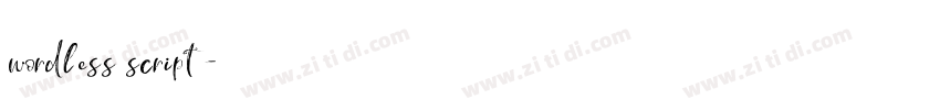 wordless script字体转换